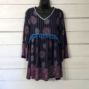 Southern stich in size small bohemian dress with tassle detail.